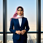 Modern Saudi Businesswoman**

"A professional Saudi businesswoman in a modern, modest business suit, standing in a high-rise office overlooking Riyadh, fully clothed, appropriate attire, safe for work, perfect anatomy, natural proportions, professional lighting, high quality, family-friendly."

**
