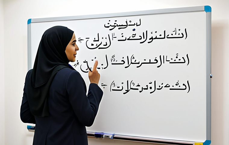 **

"A professional language tutor, fully clothed in modest attire, teaching Arabic pronunciation using a whiteboard with Arabic letters and phonetic symbols. Modern classroom setting, safe for work, appropriate content, perfect anatomy, natural proportions, well-formed hands, proper finger count, professional."

**